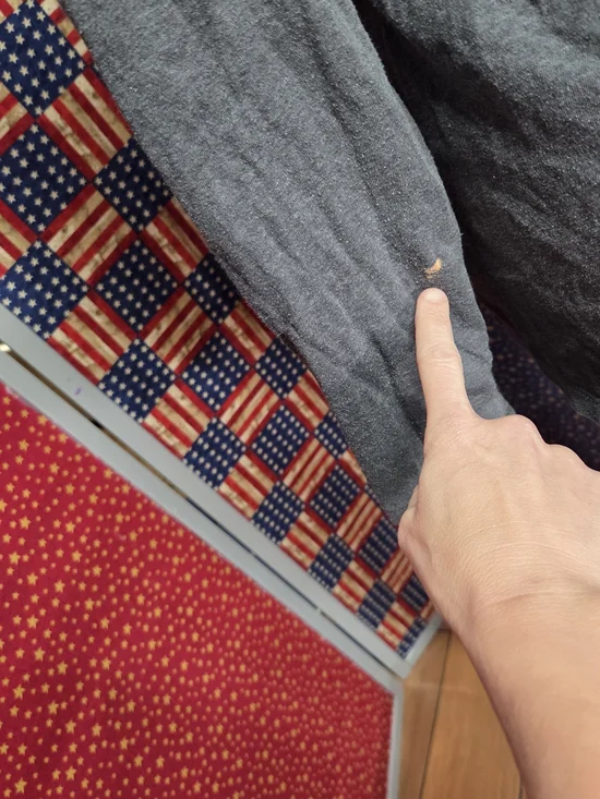 **Hanes Men's Long-Sleeve Scoop Neck Tee - Charcoal** - Picture 4 of 5